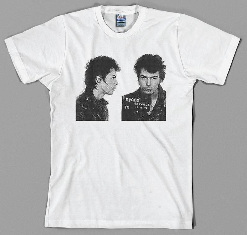 Sid Vicious Mugshot T Shirt - punk, rock, 70s, ramones, clash, damned, uk, ...
