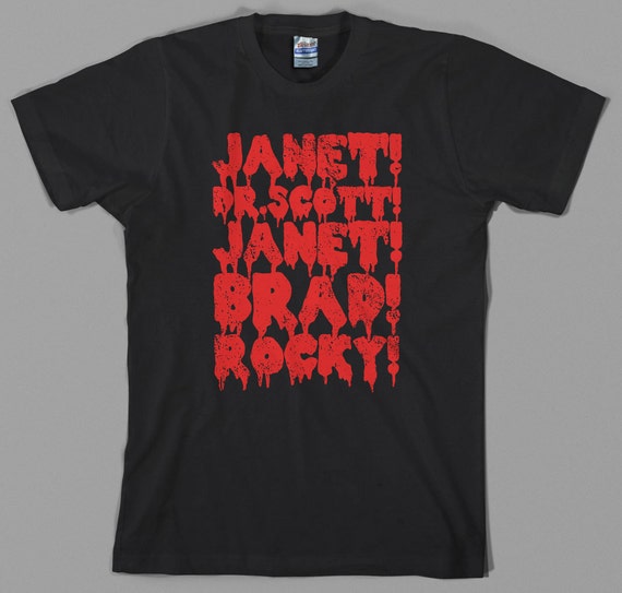 Rocky Horror Shirt, picture show, janet, brad, dr. scott, frank n furter,  horror, musical, movie, cult film - Graphic Tee, All Sizes/Colors