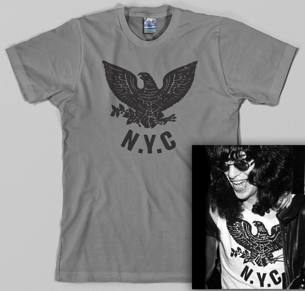 Joey Ramone / ジョーイ・ラモーン [Worn Free] Joey Ramone / N.Y.C Tee (Black) NYC Eagle T Shirt - Joey Ramone, N.y.c., New York, Johnny