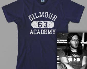 Gilmour Academy 63 T Shirt, As worn by David Gilmour circa 72, the wall syd barrett, roger waters, dark side moon, Graphic Tee