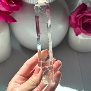 5.8”  RARE Diamantina Quartz Wand with Excellent Clarity  - Diamantina Mine, Minas Gerais, Brazil