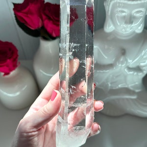 7.5” VERY RARE XXL  Diamantina Quartz Laser Wand with Rainbow  - Diamantina Mine, Minas Gerais, Brazil