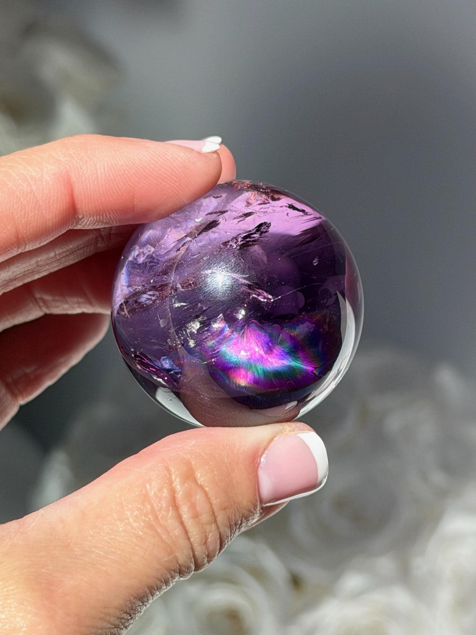Amethyst Sphere 38mm - Etsy