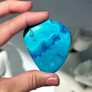 2.1” Collectors Grade Shattuckite Palm Stone - Namibia