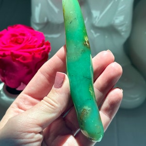 4.6” RARE Chrysoprase Wand - South Africa