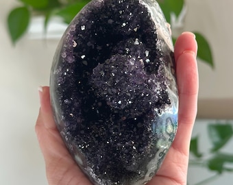 5.0” Midnight Purple Stalactite Amethyst Druzy - Uruguay