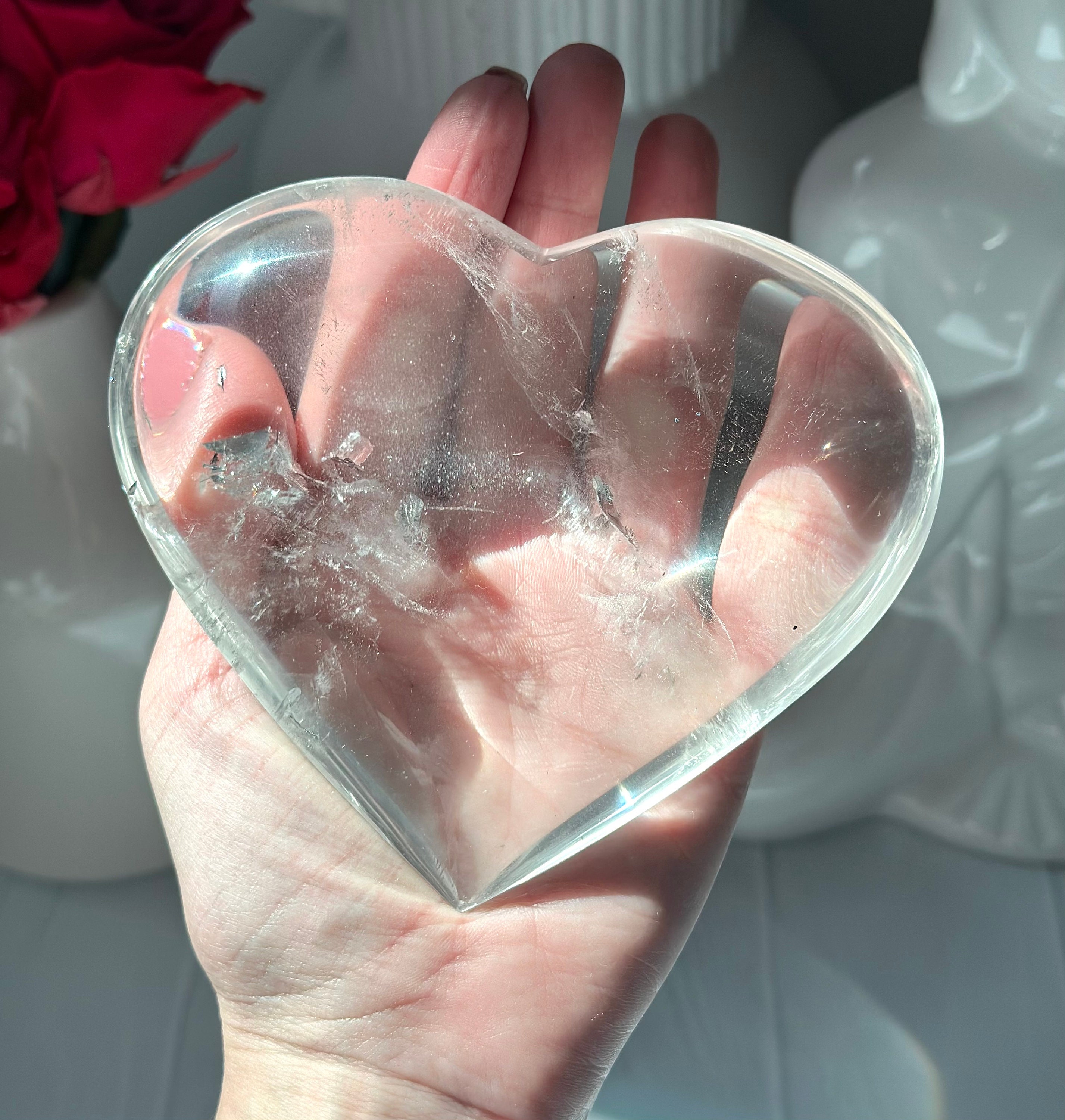 4.9インチ レムリアンクォーツハート - ブラジル産 - Etsy 日本