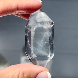 2.2” Rare Optical Blue Amphibole Quartz Point - Blue Angel Quartz - Brazil