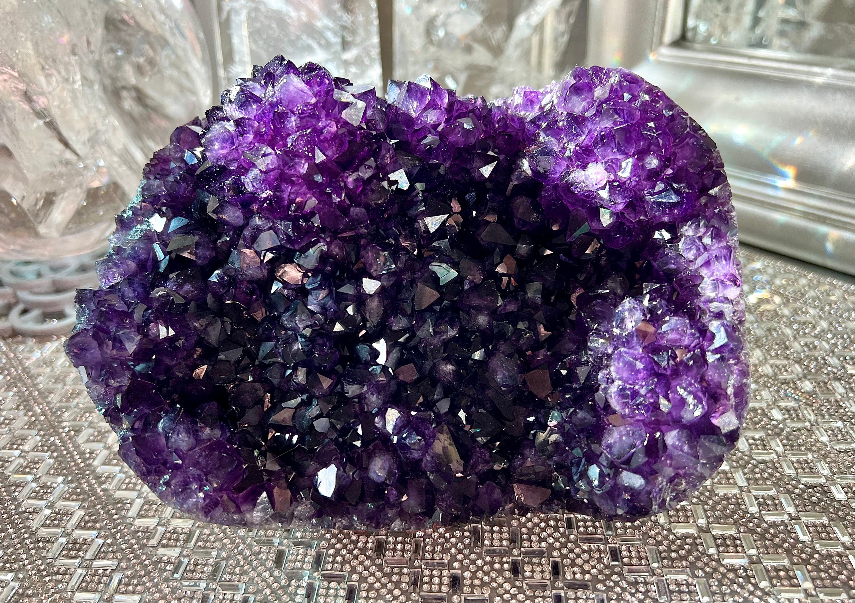 Amethyst Purple Raspberry 7.0”, 2.17kg Stunning Deep Purple Amethyst Cluster - Uruguay - Etsy