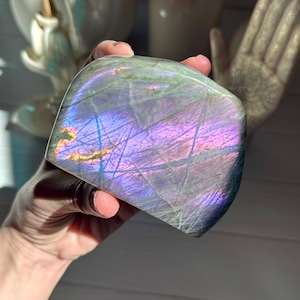 3.7” Rare Free Form Pink and Purple Labradorite - Madagascar