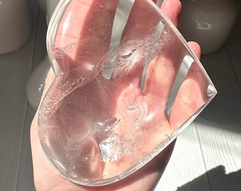 4.9インチ レムリアンクォーツハート - ブラジル産 - Etsy 日本