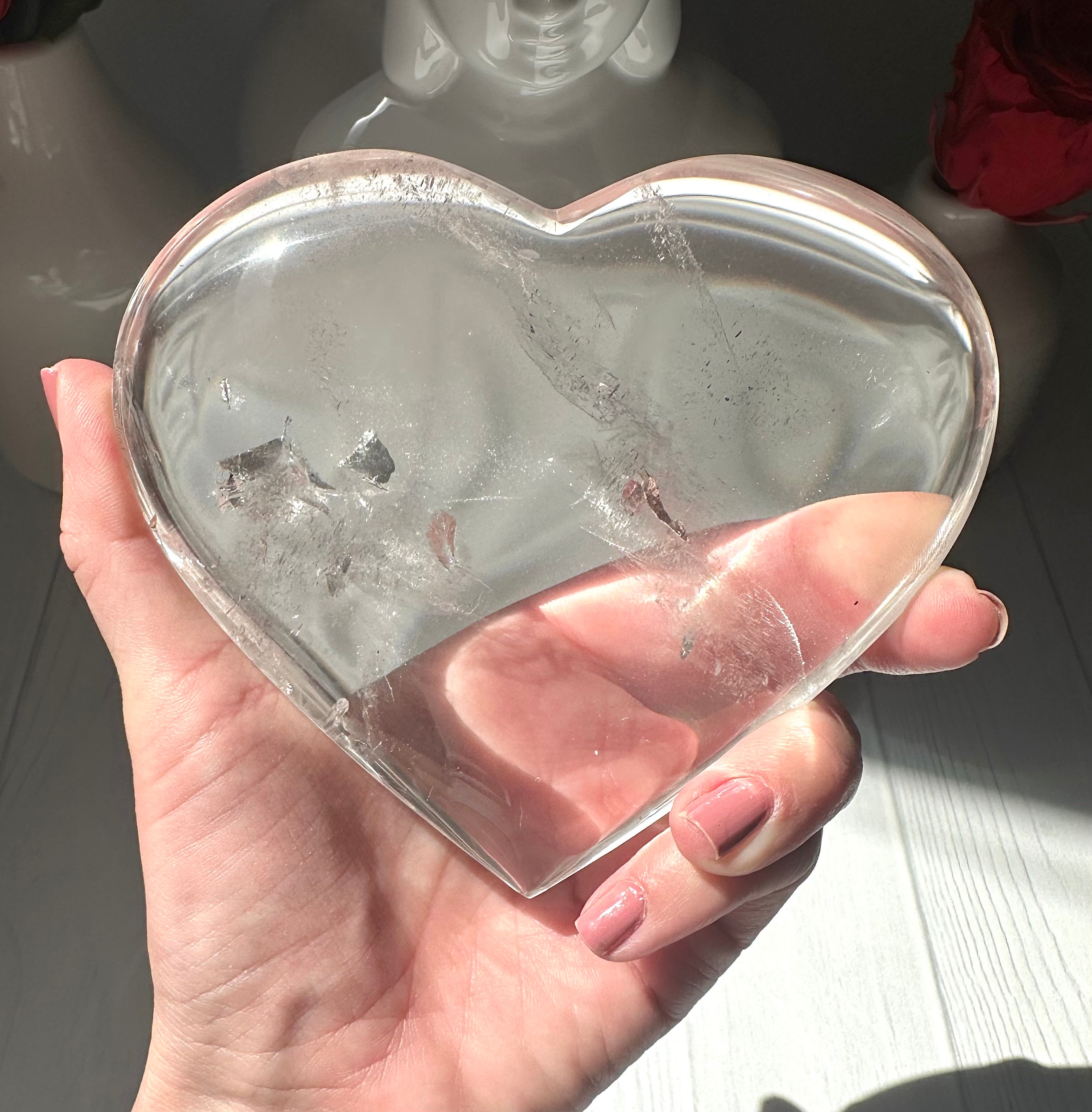 4.9インチ レムリアンクォーツハート - ブラジル産 - Etsy 日本