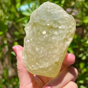 3.3” , 220g XXL Etched Raw Libyan Desert Glass