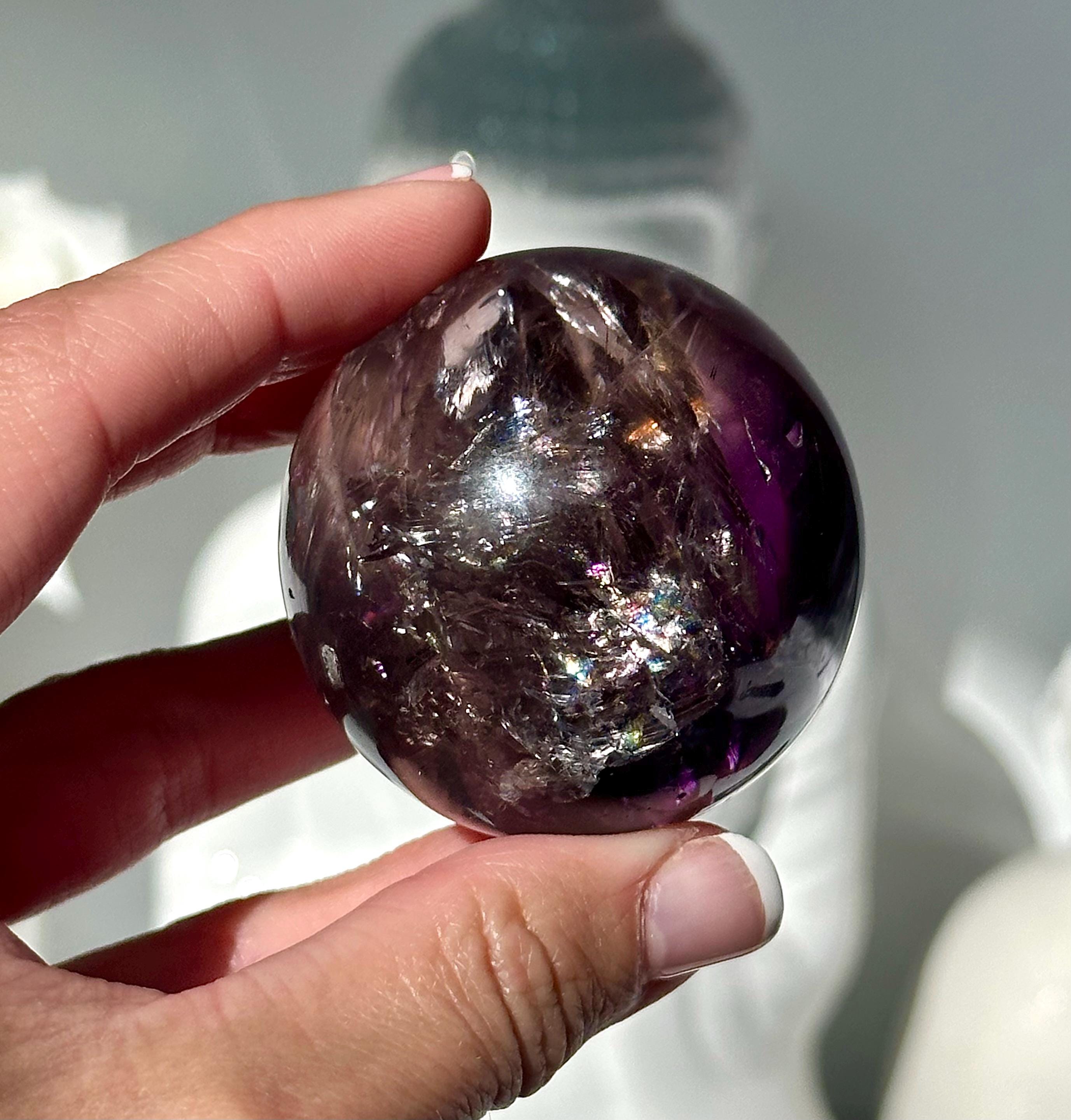 47mm トラピッチェアメジスト スフィア w/ レインボー - ブラジル