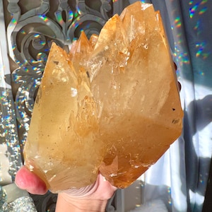 6.4” , 1.13kg Double Terminated Dogtooth Calcite with Rainbow - Elmwood Mine, Tennessee