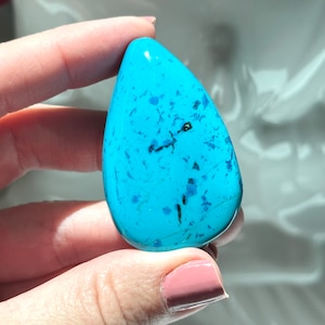 1.9” Extremely RARE Collectors Grade Shattuckite Palm Stone - Namibia
