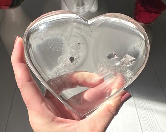 4.9インチ レムリアンクォーツハート - ブラジル産 - Etsy 日本