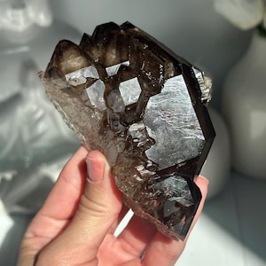 4.2” Smoky Quartz Elestial with Stand - Minas Gerais , Brazil
