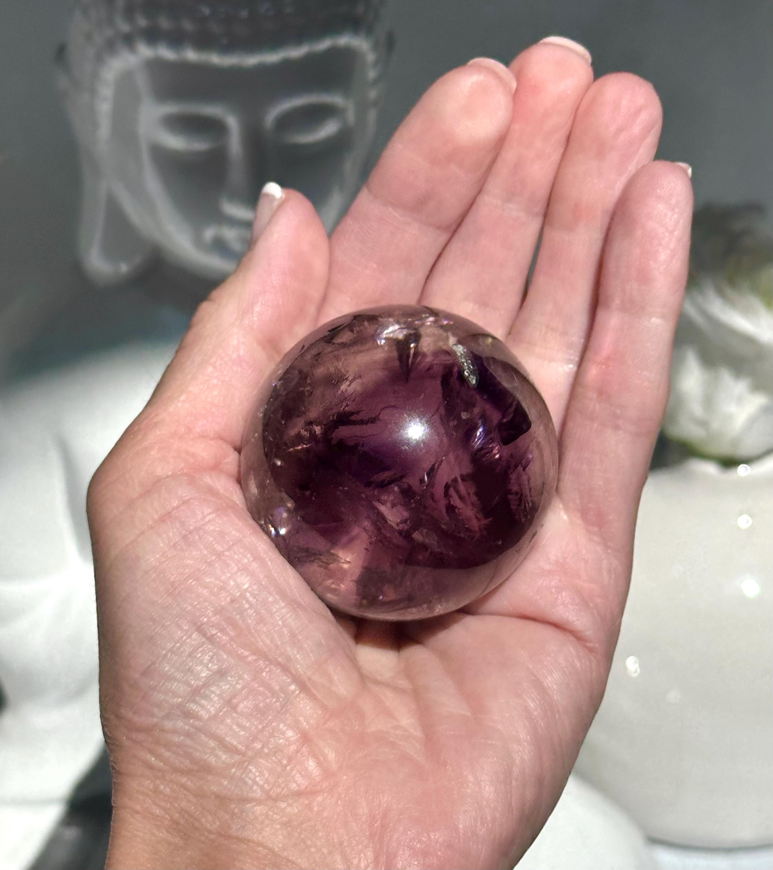 47mm トラピッチェアメジスト スフィア w/ レインボー - ブラジル