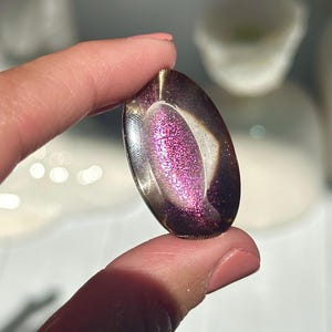 1.3”, 45ct VERY Rare - PINK Fire Quartz Covellite with Flash- Brazil