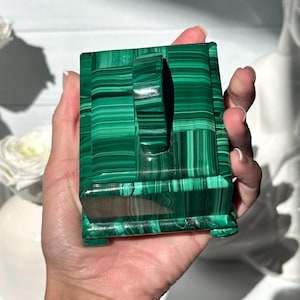 3.9” , 1KG Hexagon Malachite with Chrysocolla Box - Africa
