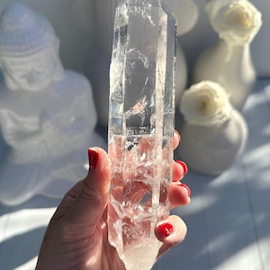 6.8” XL RARE Radiant Starbray Diamantina Quartz Wand - Brazil