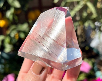 2.6” Faceted Free Standing Lemurian with Linear Ridges -  Brazil