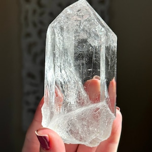 4.0” Optical Gazing Himalayan Quartz Point w/ Mountainscape - Kullu Valley, India