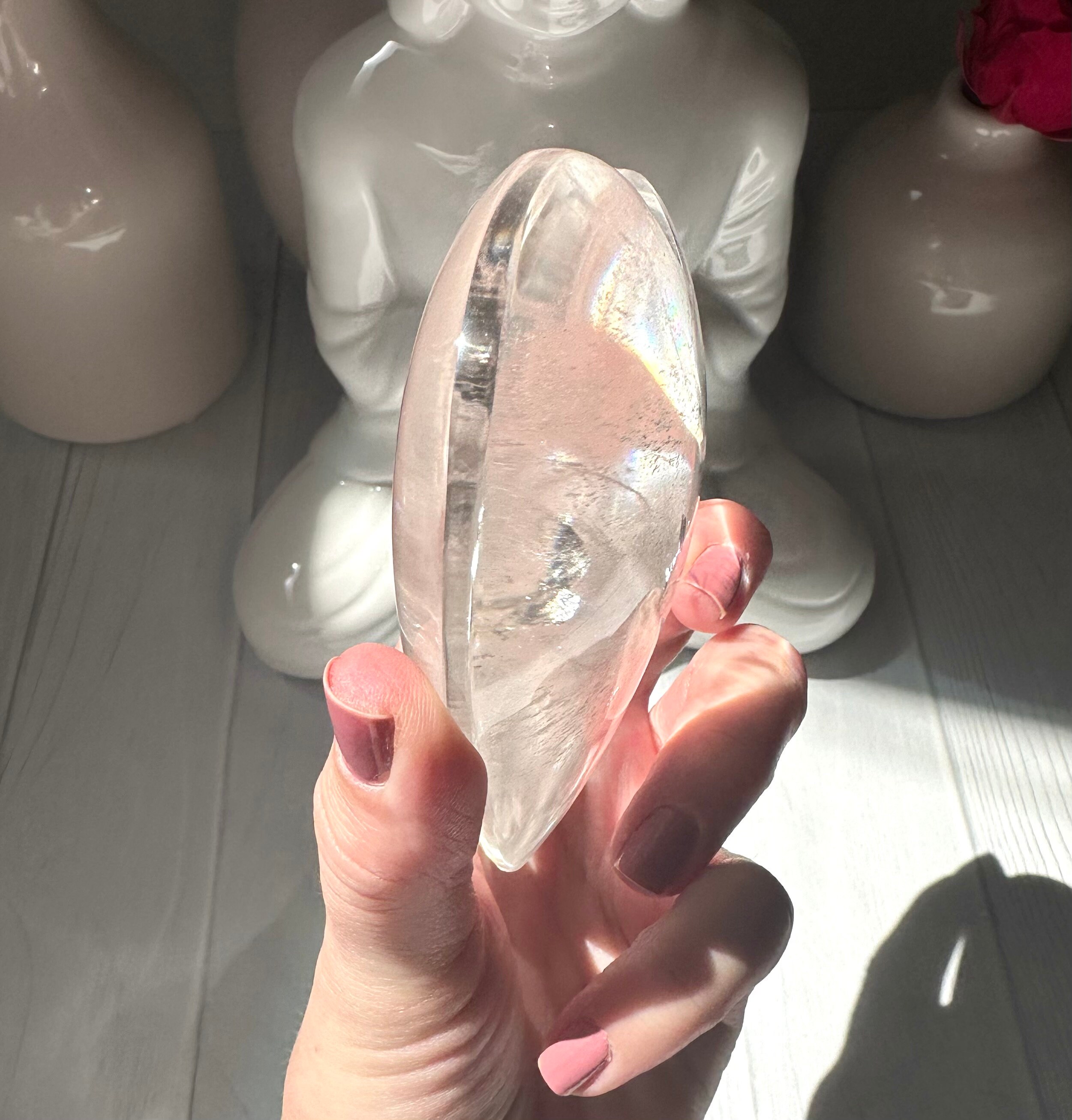 4.9インチ レムリアンクォーツハート - ブラジル産 - Etsy 日本