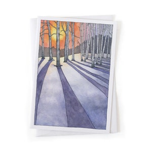 NEW Set of Six Cards: Happy Solstice Winter Holiday Card, Sustainably Printed Recycled Stationery