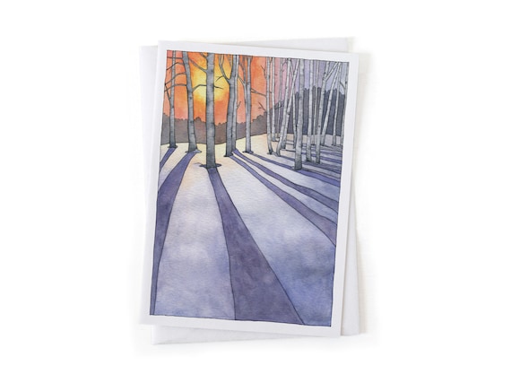 NEW: Happy Solstice Winter Holiday Card, Sustainably Printed Recycled Stationery