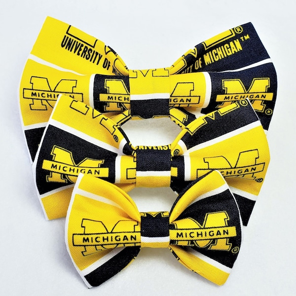 University of Michigan Dog Bow Tie, University of Michigan Pet Bow Tie, Wolverines Cat Bow Tie, Wolverines Bow Tie, Wolverines Bow