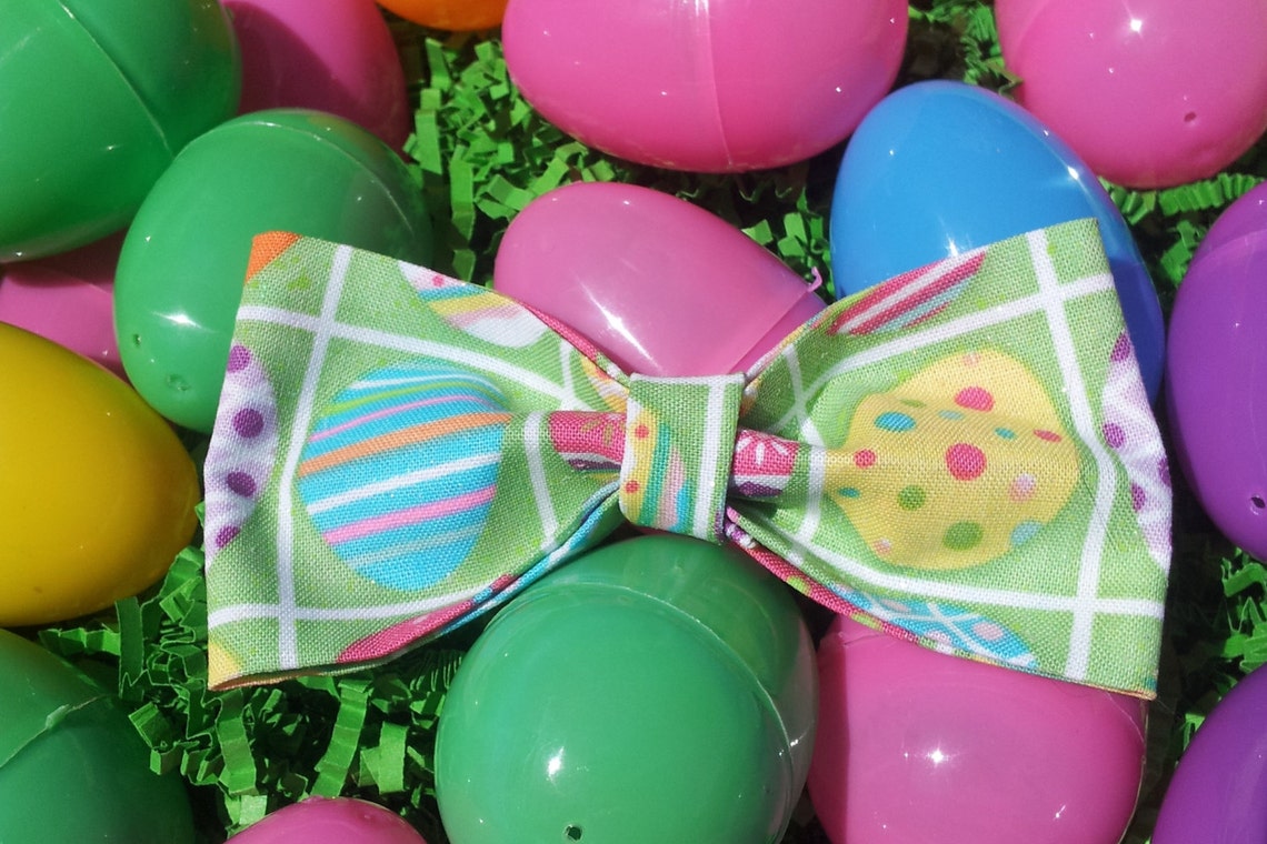 Easter Dog Bow Tie Easter Cat Bow Tie Easter Egg Bow Tie Etsy