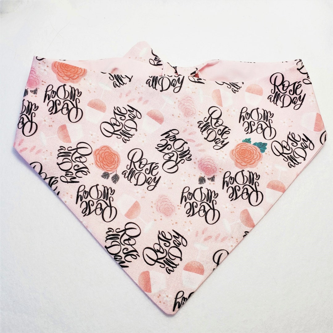 Rose All Day Bandana Girly Dog Bandana Wine Dog Bandana Etsy España