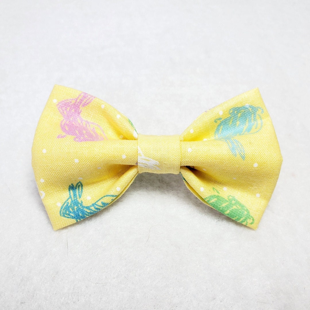 Easter Bunny Dog Bow Tie, Easter Cat Bow Tie, Spring Bow Tie, Pastel