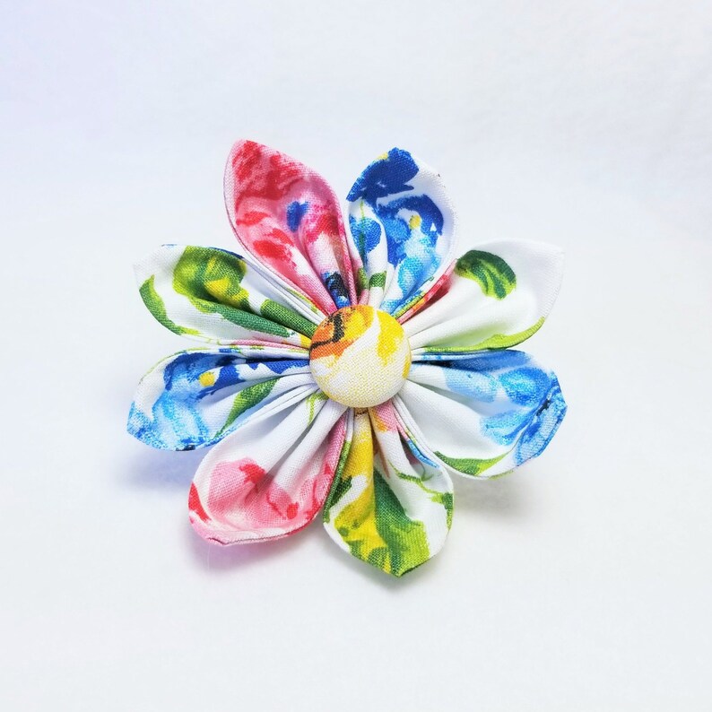Watercolor Floral Girl Cat Bow Floral Print Flower Dog Bow Easter girl Dog Bow Girly Dog Flower Bow Watercolor Floral Girl Dog Bow