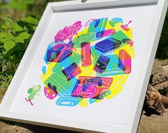 Lonely Gaming Star - Console Damacy Poster Print