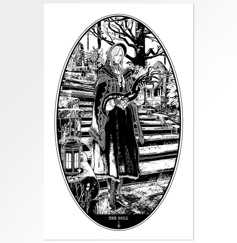 The Doll and I - Bloodborne Handmade Screenprint Bild 2