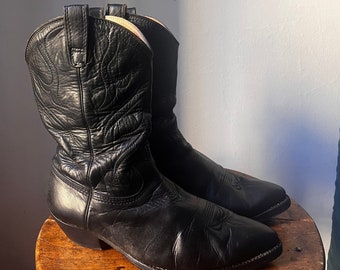 Vintage Cowboy Boots in black EU 46 UK 12 US 13