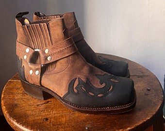Vintage 00s Ankle Boots Cowboy size UK 8  EU 41 US 10