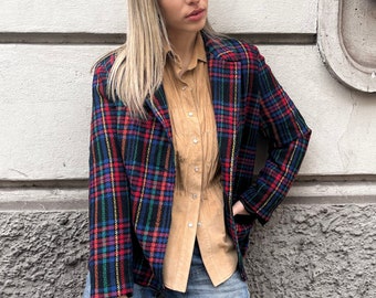 Vintage Moschino 90s jacket houndstooth tartan blazer