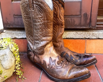 Vintage Cowboy Boots Brown UK 8 EU 42 US 9