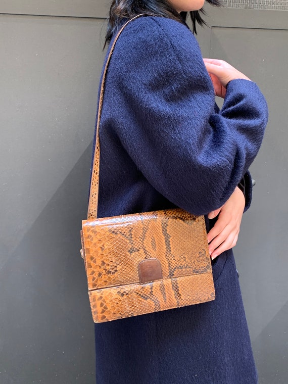 Snakeskin shoulder bag, Shoulder bag clutch, Exoti
