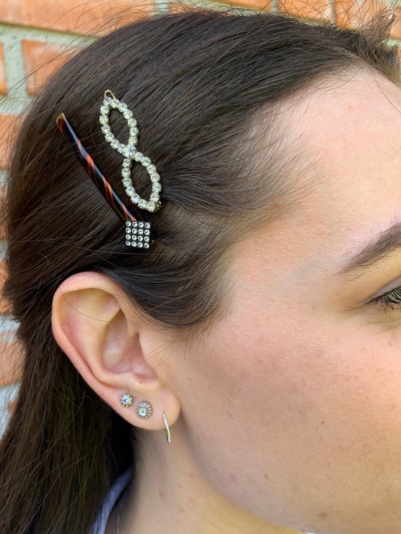 Vintage 80s Hair Barrette set, Hair Pins Vintage,