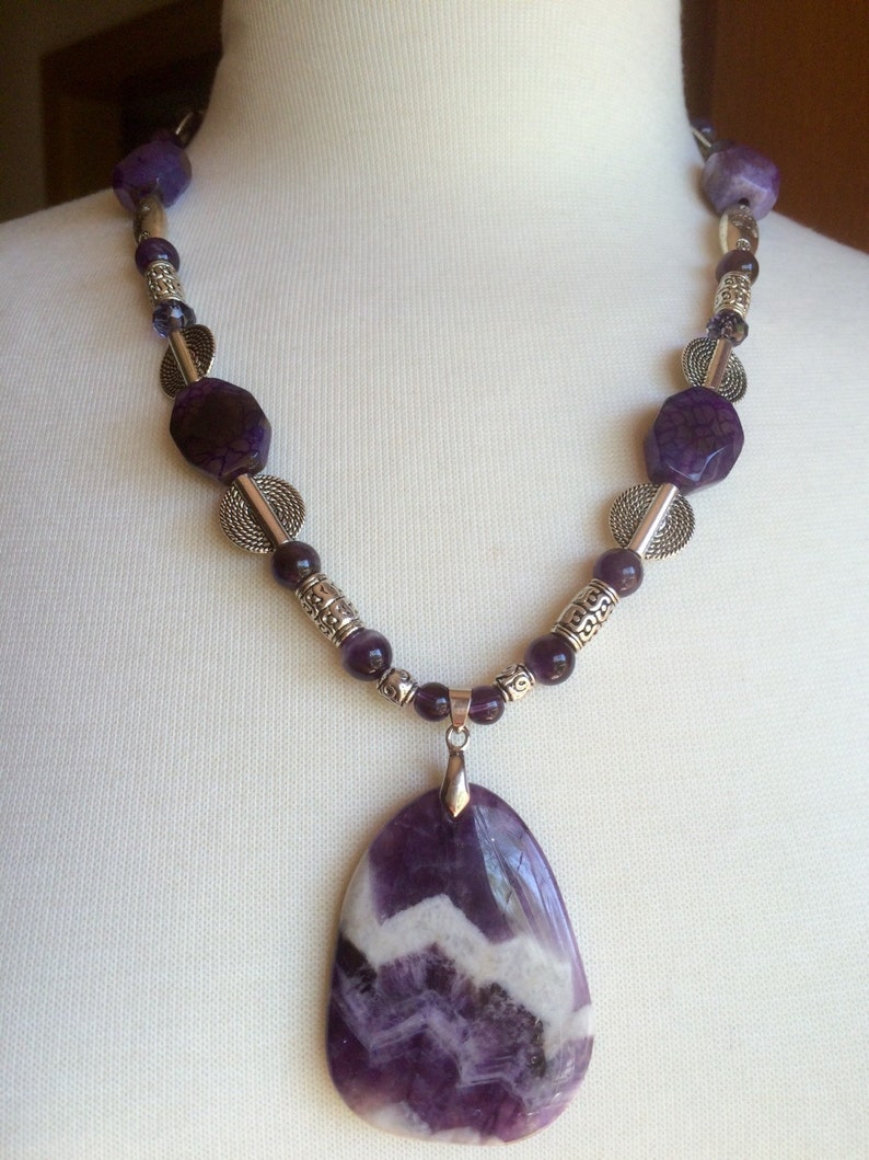 Shades of Purple Amethyst Pendant Necklace - Etsy