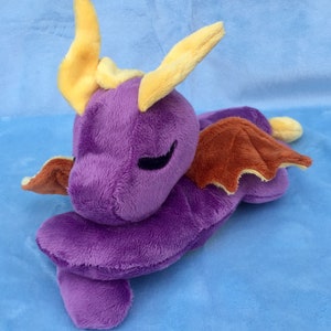 Baby purple and yellow Dragon plush, Beaned, PenDragons, beaned filled plush, collectable, adoptable, handmade, MADE TO ORDER