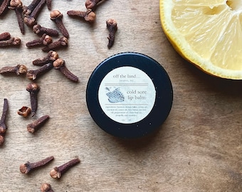 Cold sore ointment, ,lip balm, clove oil,  lemon balm, clove oil, propolis,chapped lips,sunburned lips