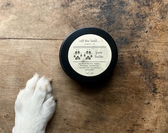 Paw Balm, dog, cat, pet, animal paws,grooming, from hot pavement or winter dryness, hot spots, dry nose