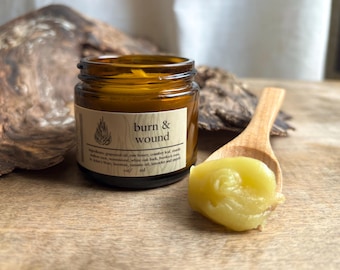 Burn Woun Ointment,burn,wound,burdock, oak bark, marshmallow,wormwood,comfrey,tamanu, myrrh