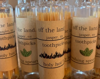 Toothpicks, hot cinnamon, spearmint, great stocking stuffers, unique gift